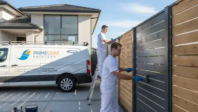 Professional fence painting in Chico, CA by local house painters protecting wood from sun damage