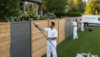 Professional fence painting in Chico, CA by expert local painters protecting wood from sun damage