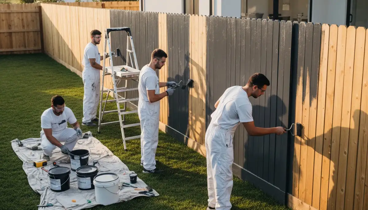 Professional fence painting service in Chico, CA enhancing wood durability and curb appeal