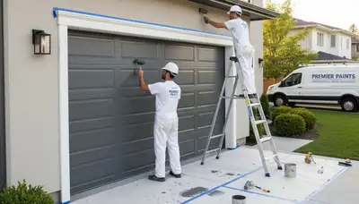 Professional garage door painting in Chico, CA boosting curb appeal with durable exterior finishes