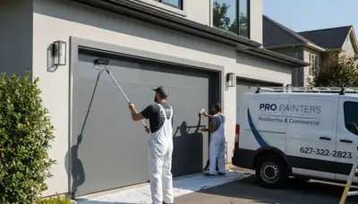 Professional garage door painting in Chico, CA enhancing curb appeal with durable exterior finishes