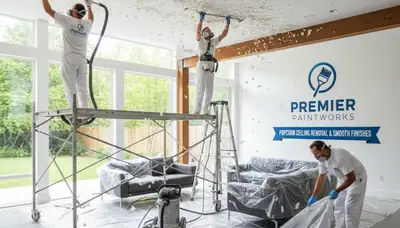 Professional popcorn ceiling removal and refinishing in Chico, CA home by skilled painting contractors