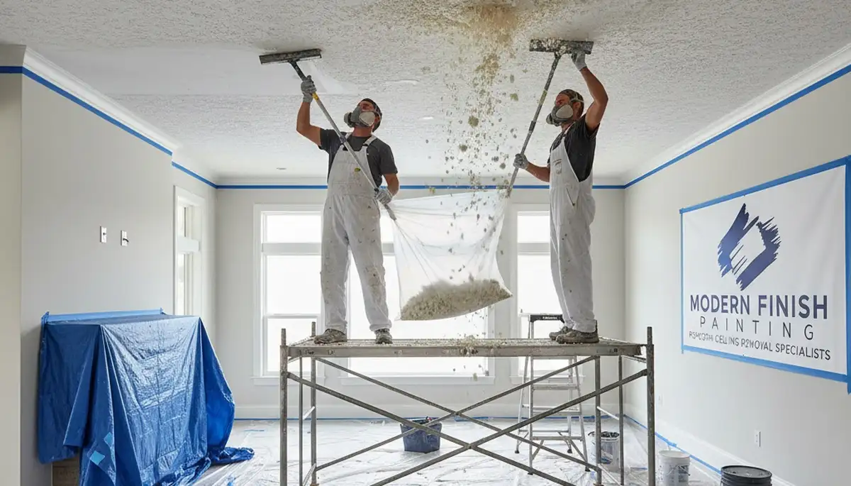 Professional popcorn ceiling removal and refinishing in Chico, CA home interior