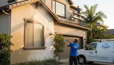 Professional pressure washing home exterior by house painters in Chico, CA
