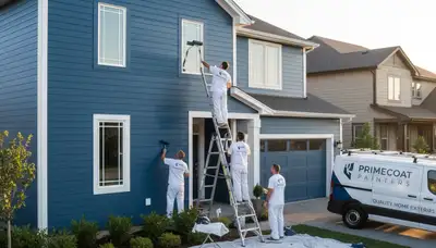 Professional siding painting on a Chico, CA home exterior by expert local house painters