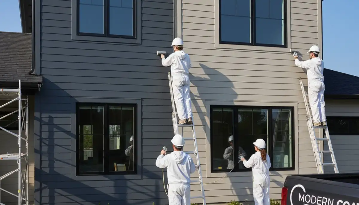 Professional exterior siding painting on a Chico, CA home by local expert house painters